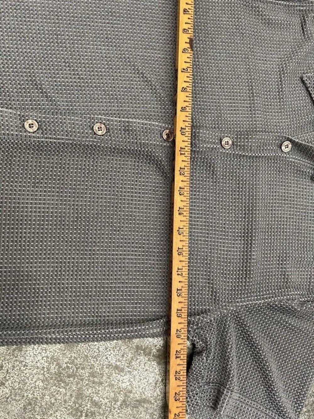 Vintage Positano Mens Disco Party Shirt Mesh Textured Size M Grey Open Collar - Picture 12 of 14